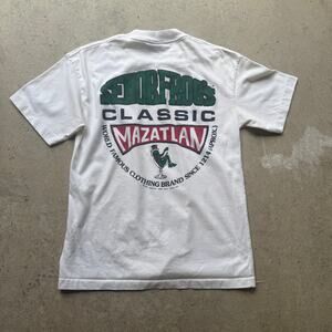 Vintage 90's Señor Frogs Mazatlan Mexico World Famous White Tee Shirt Sz Medium